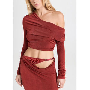 Anna October 'Holy' Red Long Sleeve Top Size S